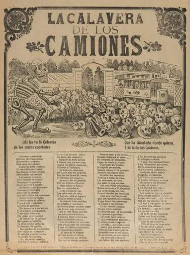 The Skeleton of the Buses, by José Guadalupe Posada