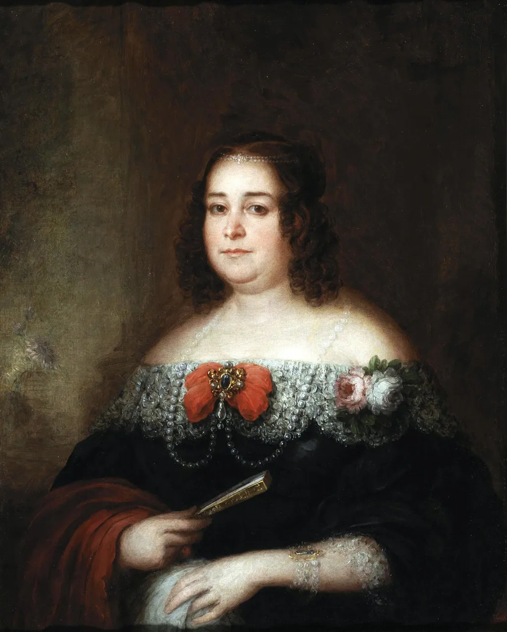 Retrato de señora, by José Gutiérrez de la Vega, oil, 1839