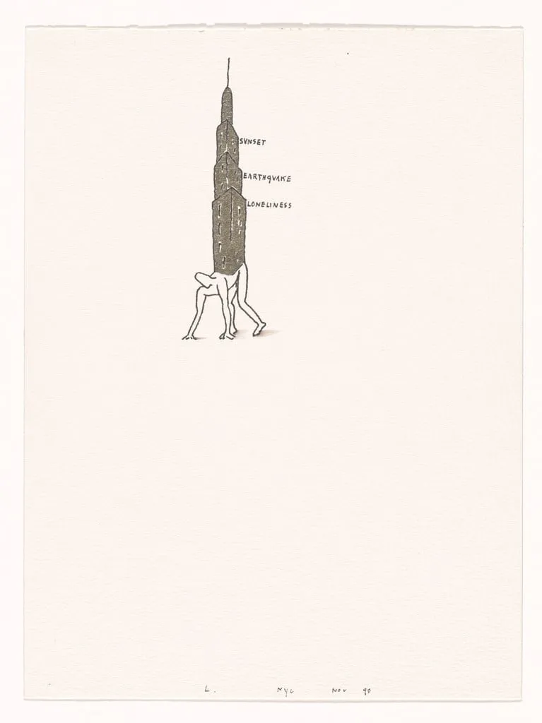Untitled, by José Leonilson, ink, 1990