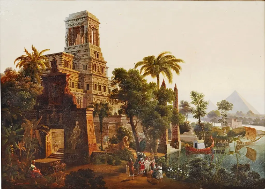 The Pharoah's daughter taking Moses out of the Nile, by José María Avrial y Flores