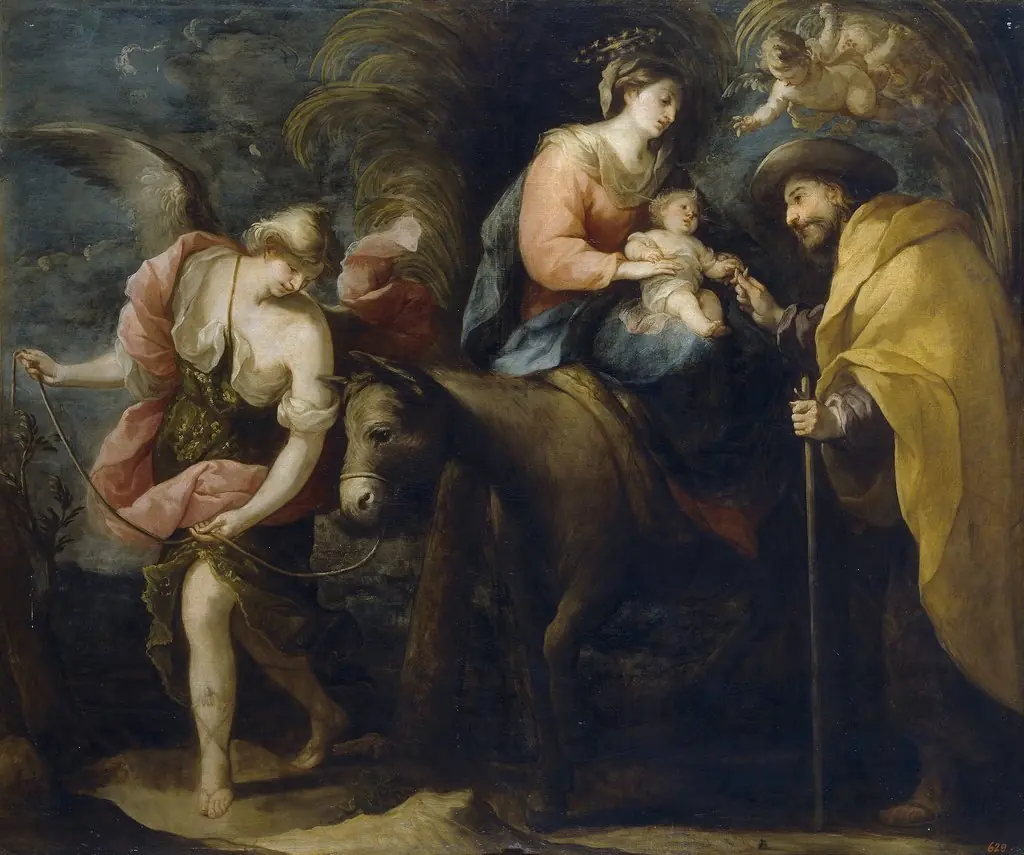 The Flight into Egypt, by José Moreno Carbonero