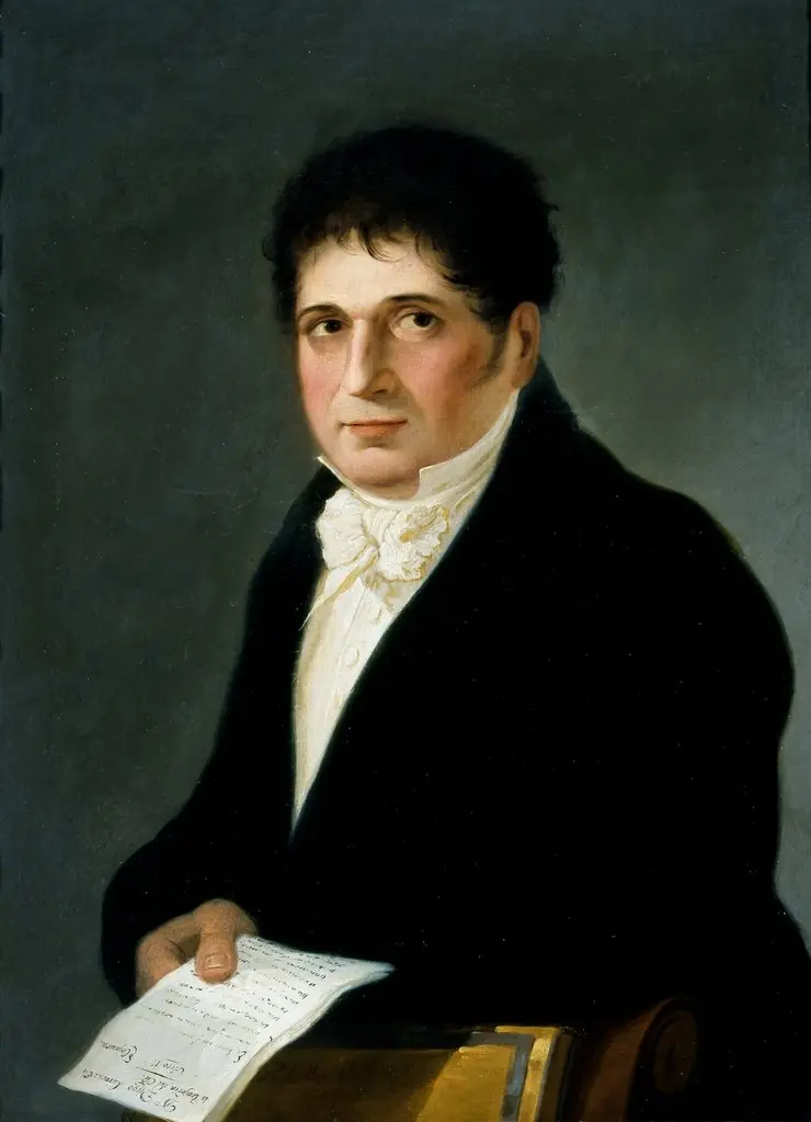 Retrato del famoso ''barba'' del Teatro del Príncipe don Joaquín Caprara estudiando el papel de Diego Láynez en la tragedia de ''El Cid'', by José Ribelles