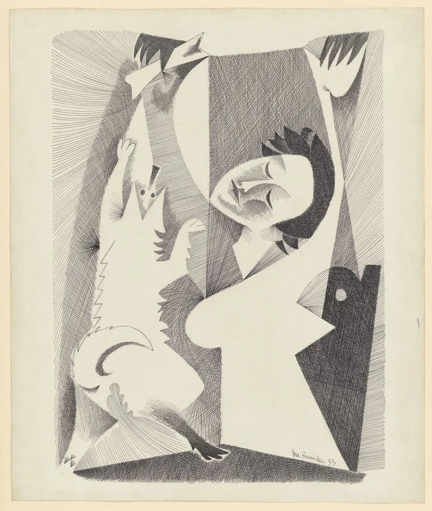 Untitled, by José Ygnacio Bermúdez, ink, 1953