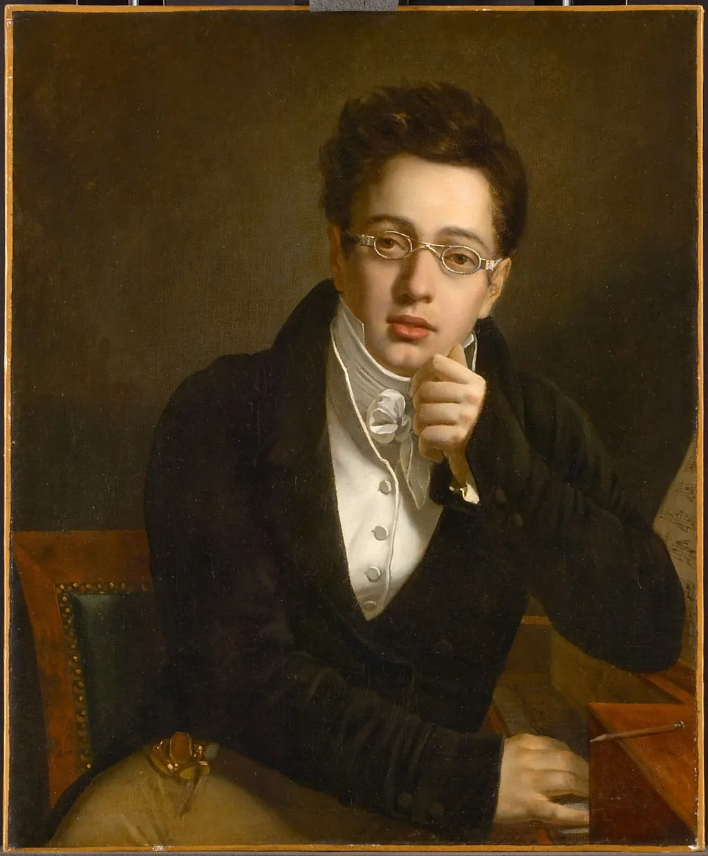 Gemälde: Der junge Schubert, by Josef Abel, unspecified, 1900