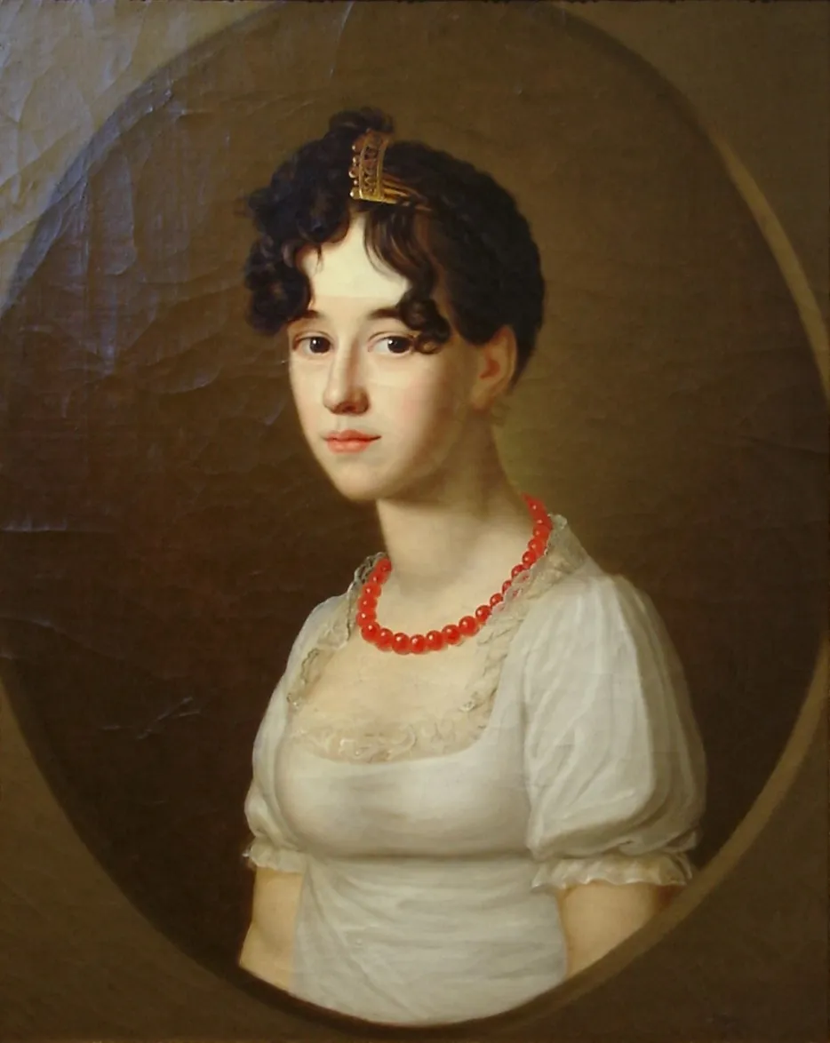 Portrait of Konstanzia Nákó, by Josef Abel, oil, 1809