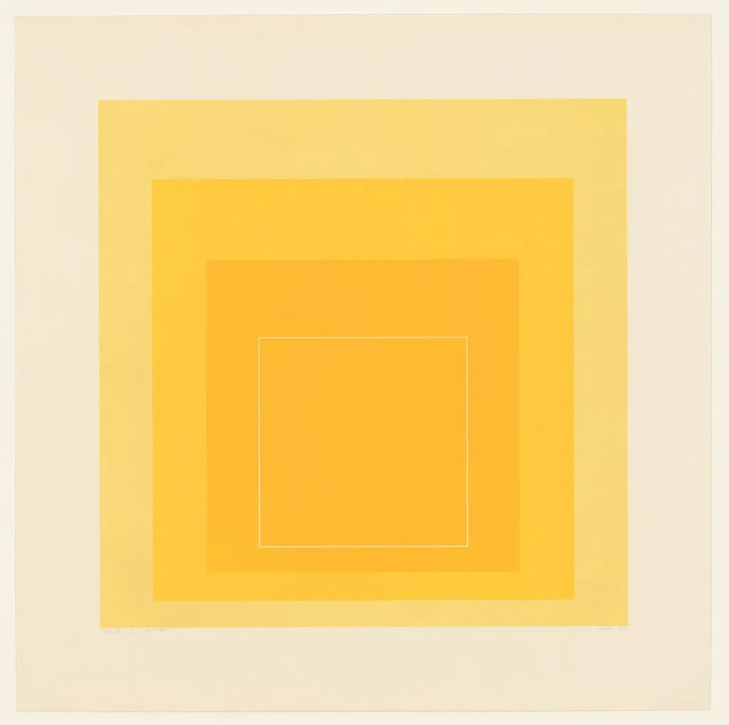Untitled, by Josef Albers, ink, 1966