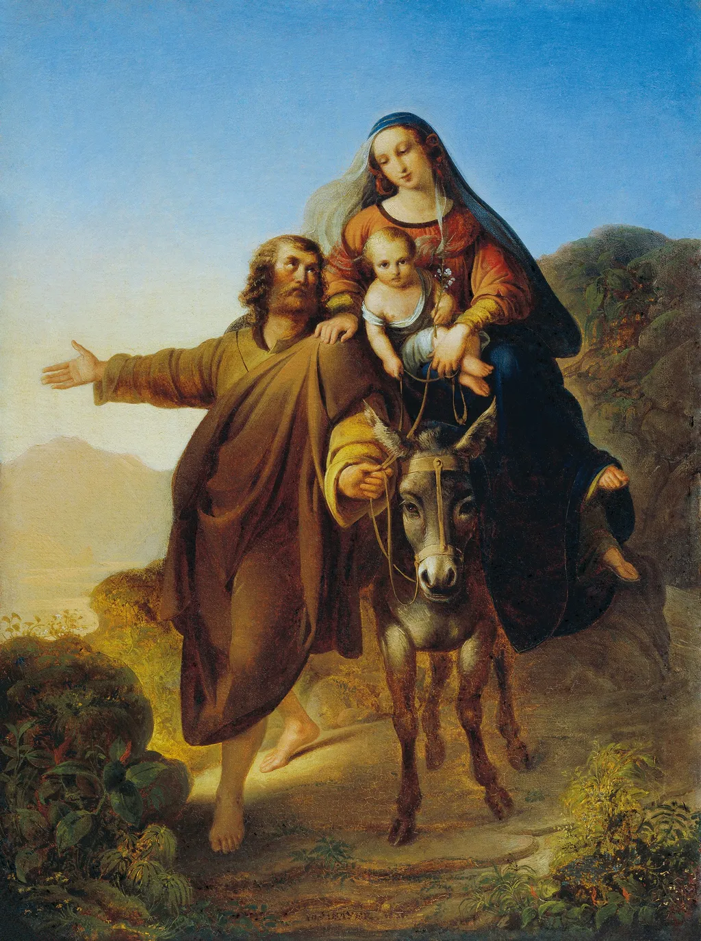 Flight into Egypt, by Josef Bayer, oil, 1830