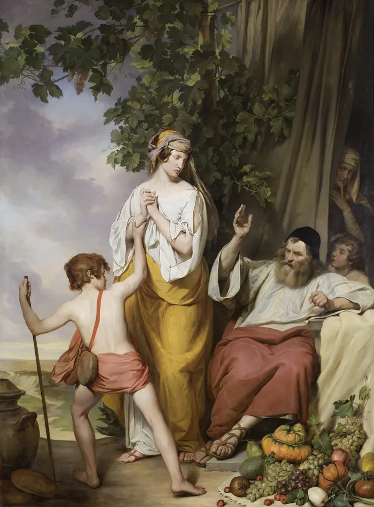 Abraham Rejects Hagar and Ishmael, by Josef Danhauser