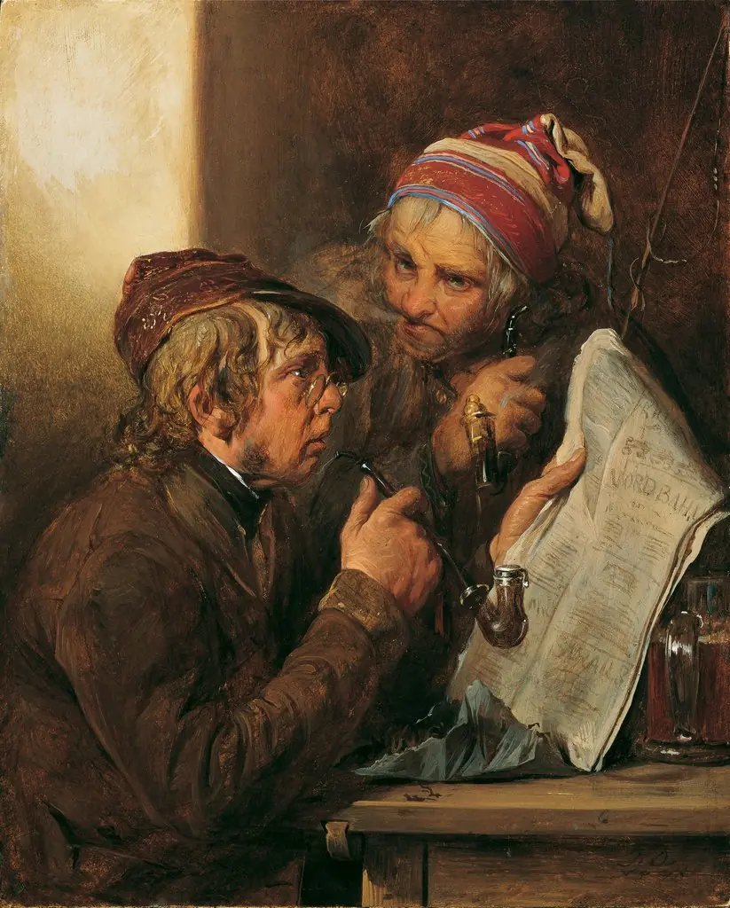 Newspaper Readers, by Josef Danhauser