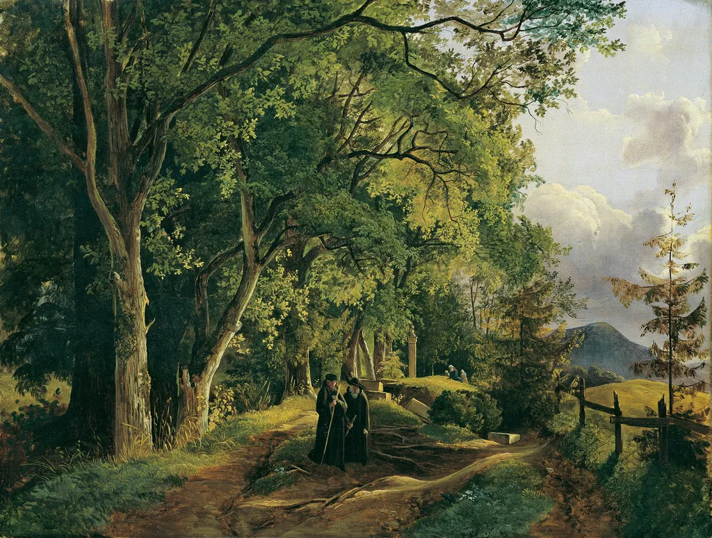 Path up the Mariahilfberg near Gutenstein, by Josef Feid, oil, 1830