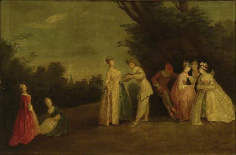 Fête galante, by Josef Frans Nollekens, oil, 1734