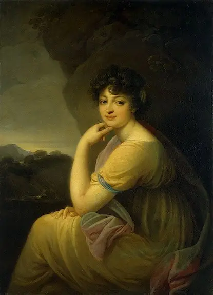 Portrait of Yekaterina Bakunina, by Josef Grassi