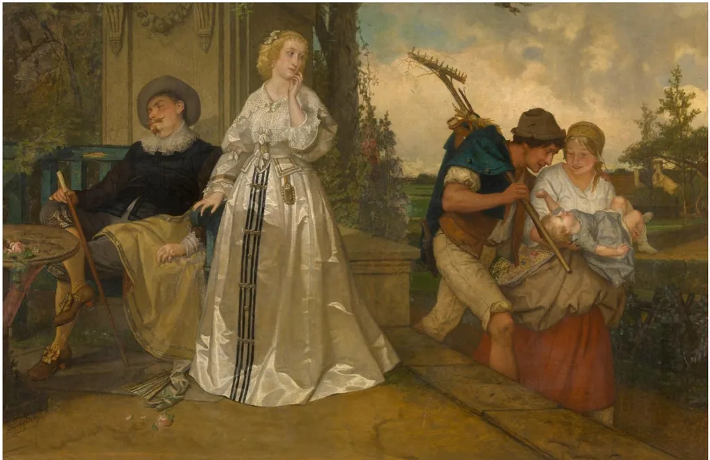 A contrast, by Josef Lies, oil, 1862