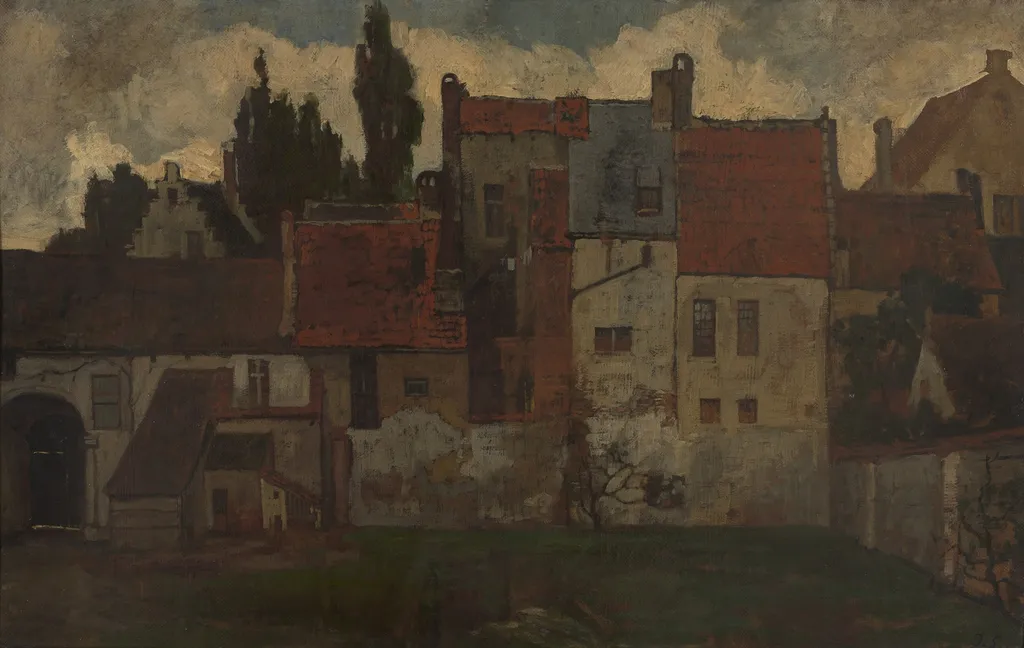Façades, by Josef Lies, oil, 1860
