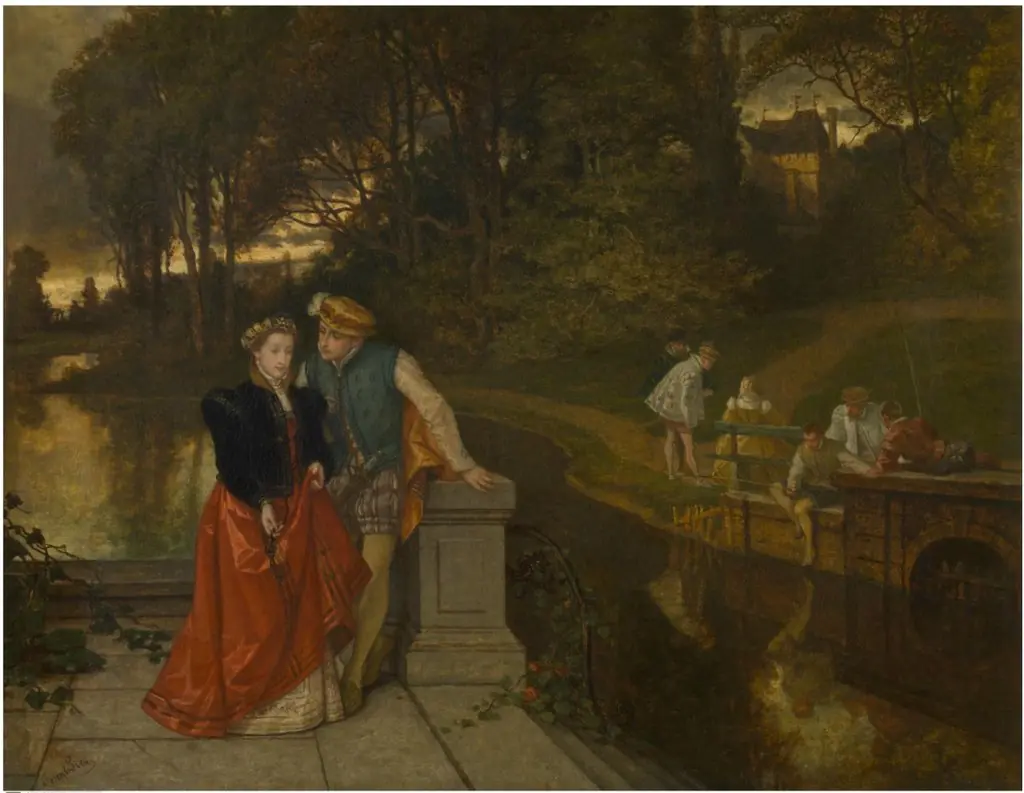 Lovers in the park, by Josef Lies