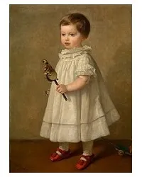 Maria Leys, daughter of Henri Leys, by Josef Lies, oil, 1855