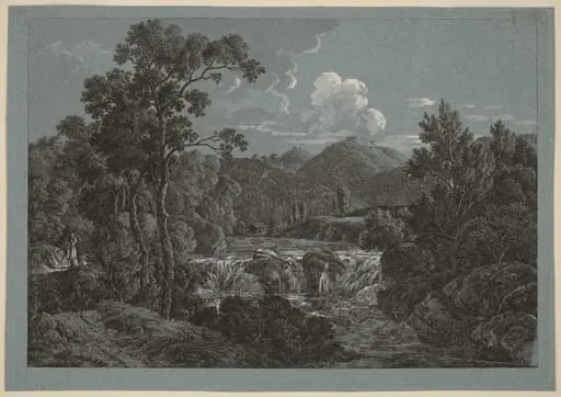 The Waterfall near Schladming in the Steiermark, by Josef Rebell