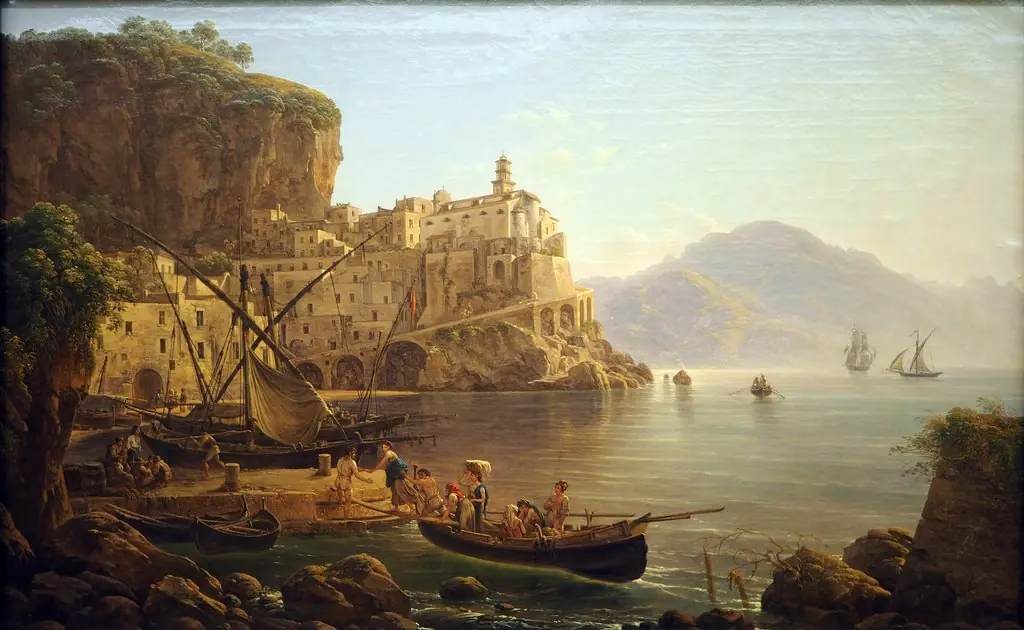 View of Atrani near Amalfi, by Josef Rebell