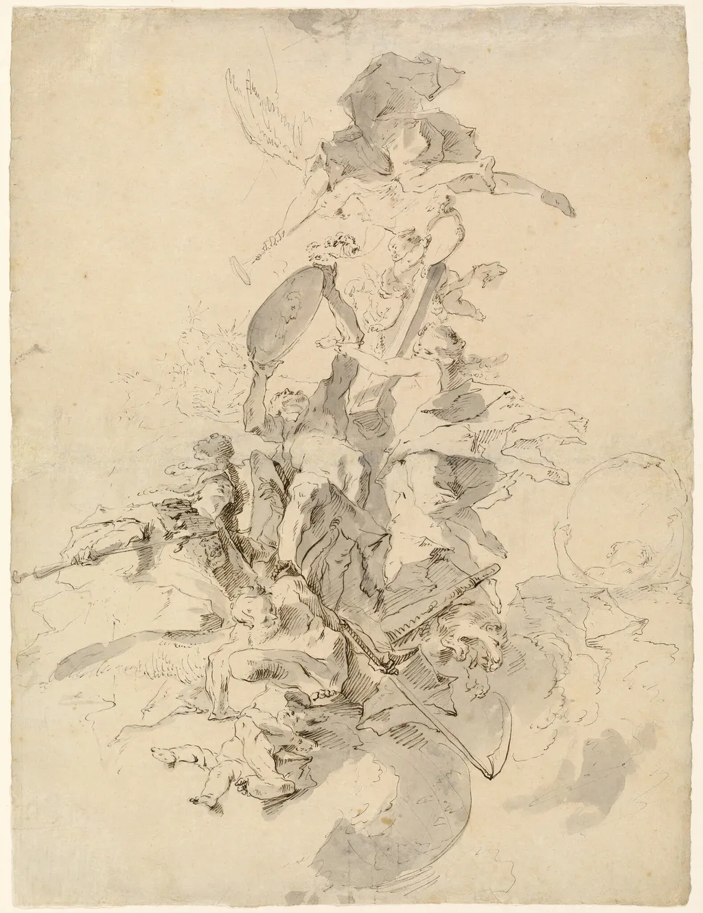 The Glorification of a Prelate, by Josef the Younger Winterhalder, ink, 1780