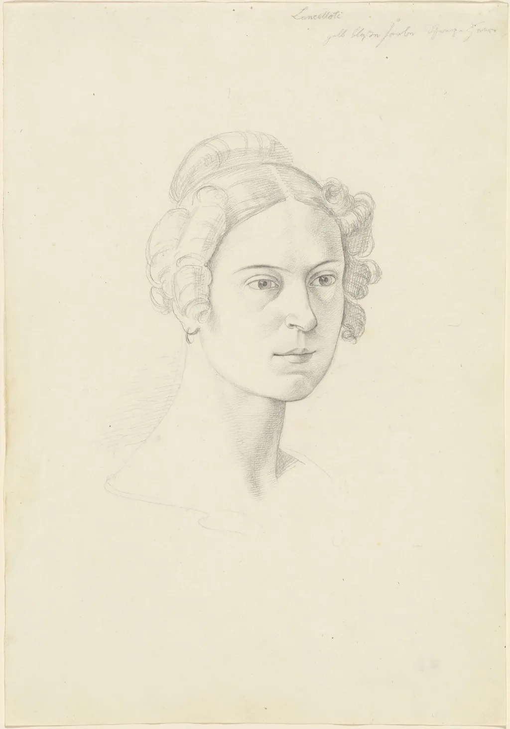 Giuseppina Massimi, Principessa Lancellotti di Lauro, by Josef von Führich, graphite, 1828
