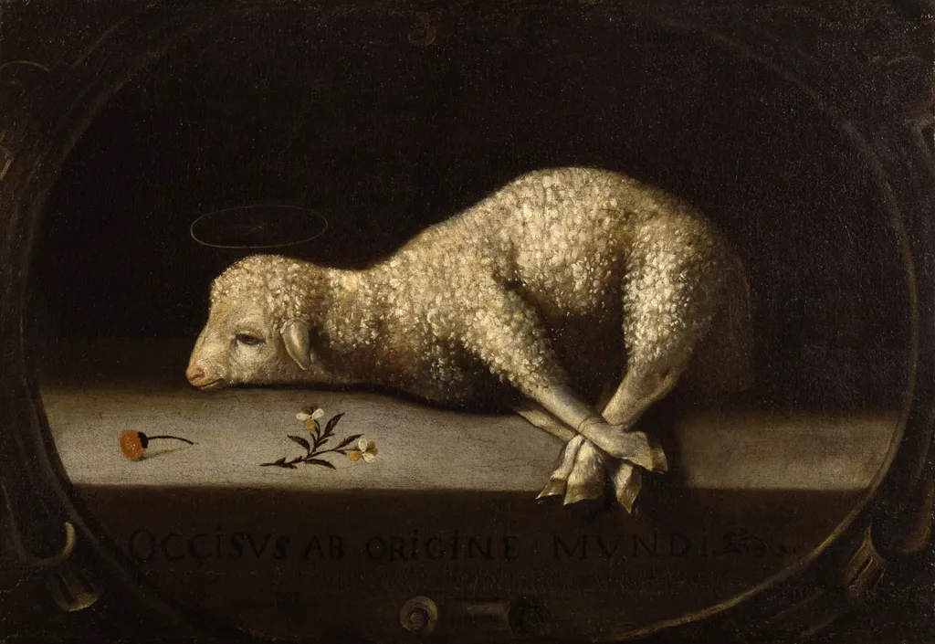 The Sacrificial Lamb, by Josefa de Óbidos, oil, 1670
