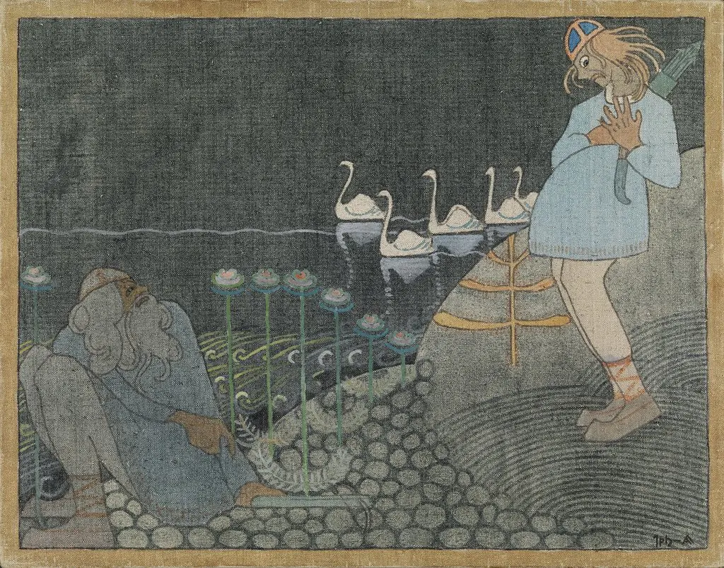 Lemminkäinen and the Cowherd, by Joseph Alanen