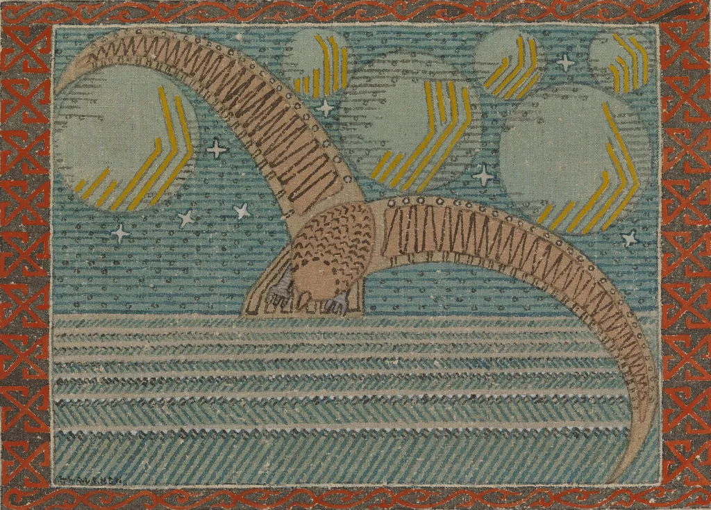 The Wild Duck and the Celestial Bodies, by Joseph Alanen, tempera, 1919