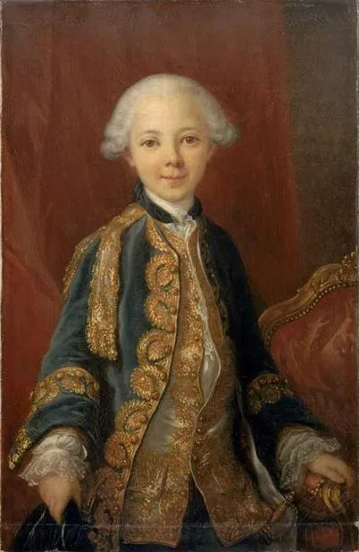 Portrait of Jean Marie de Bourbon, Duke of Châteauvillain third son of the Duke of Penthièvre (1748-1755), by Joseph Albrier, oil, 1750