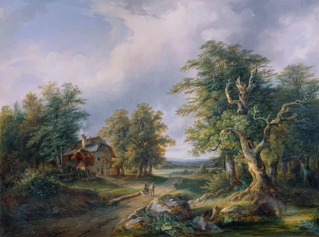 Farmstead on a Forest Road, by Joseph Altenkopf