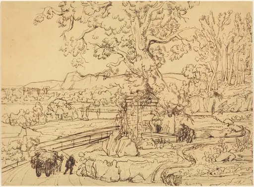 The Roman Campagna with an Ancient Fountain, by Joseph Anton Koch