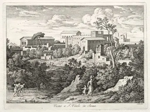 View of San Vitale, Rome, by Joseph Anton Koch