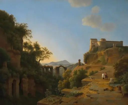 De golf van Napels met op de achtergrond het eiland Ischia, by Joseph August Knip