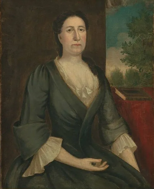 Mrs. William Foye (Elizabeth Campbell), by Joseph Badger, oil, 1750