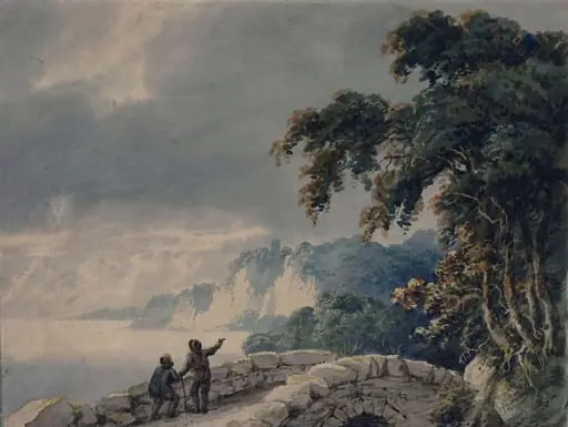 Landscape with Trees, Bridge and Figures, by Joseph Barber