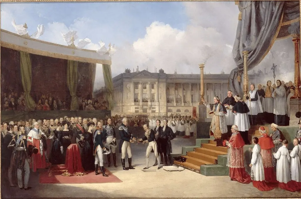 Inauguration du monument à la mémoire de Louis XVI par Charles X, place de la Concorde, 3 mai 1826, by Joseph Beaume