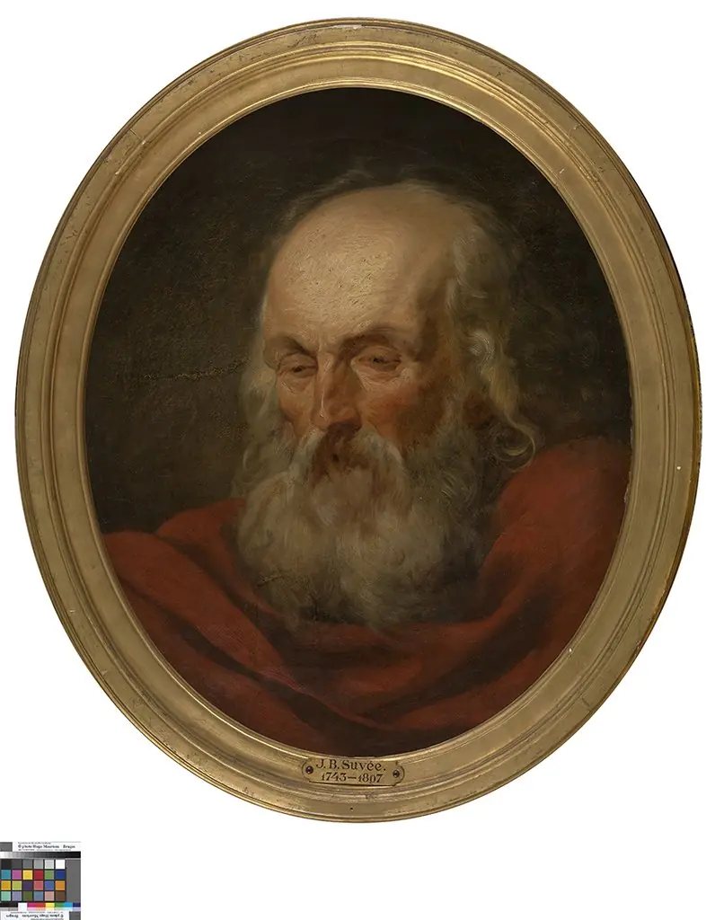 Head of an old man, by Joseph-Benoît Suvée