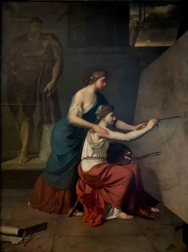 Lecția de pictură, by Joseph-Benoît Suvée