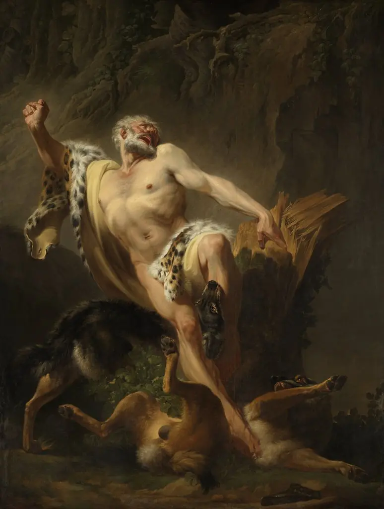 Milo van Croton, by Joseph-Benoît Suvée