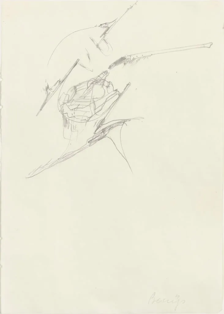 Untitled, by Joseph Beuys, graphite, 1963