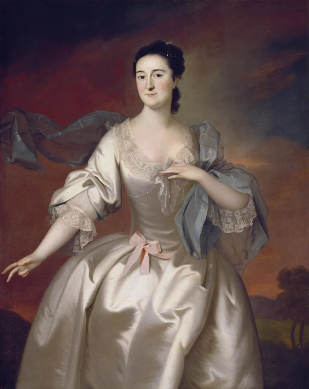 Mrs. James Pitts, by Joseph Blackburn, oil, 1757