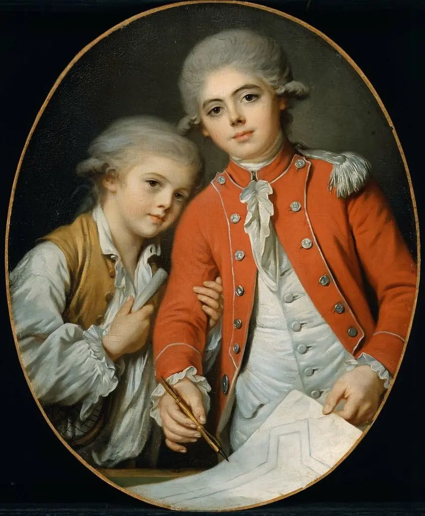 Portrait of Two Boys (said to be the Autichamp Brothers), by Joseph Boze