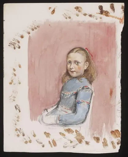 A Young Girl Seated, [perhaps Annie Susan, known as Poppie,  the daughter of the artist], by Joseph Clark