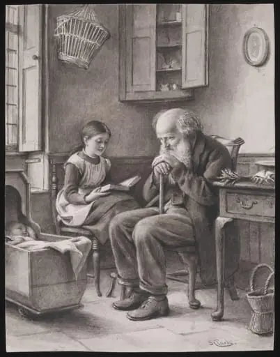 Sketch for oil painting 'The Word of Life', by Joseph Clark
