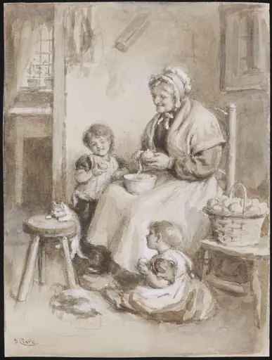 Sketch for the oil painting 'Vaulting Ambitions', by Joseph Clark