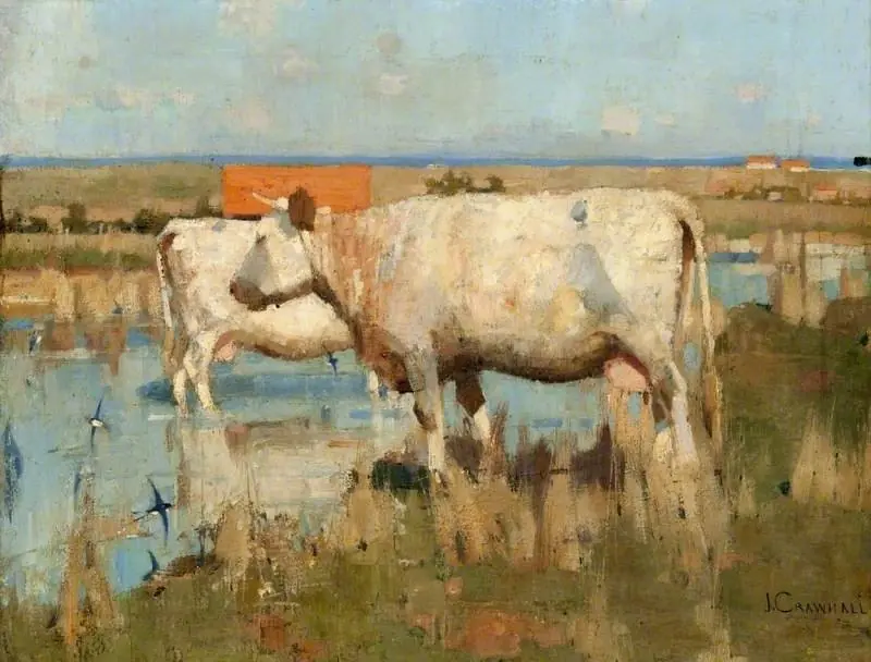 Landscape with Cattle, by Joseph Crawhall, 1892