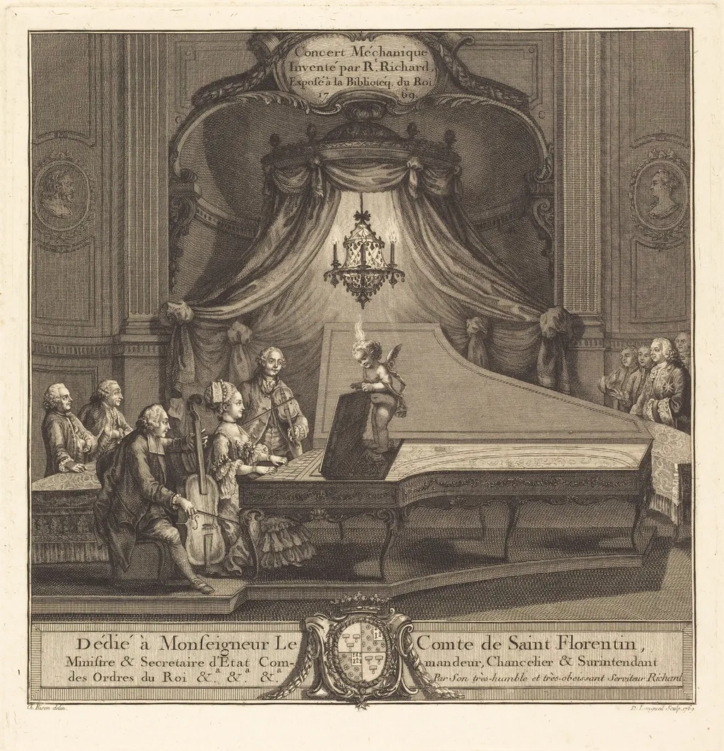 Concert Méchanique, by Joseph de Longueil, ink, 1769
