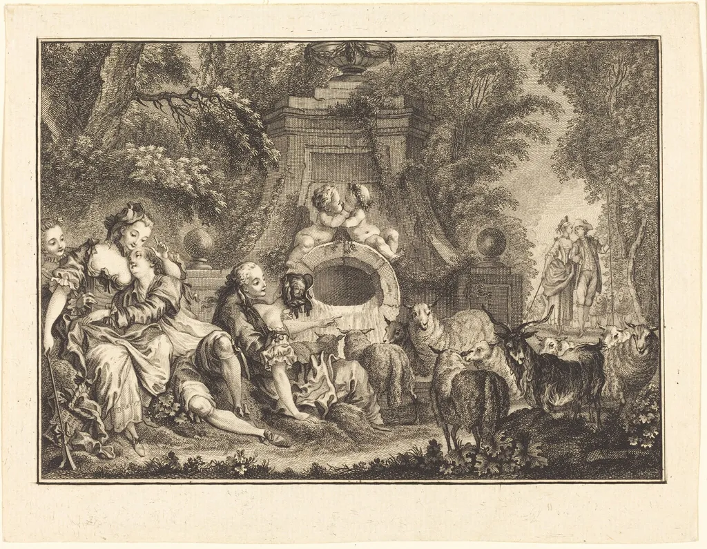 Country Pleasures, by Joseph de Longueil, ink, 1761