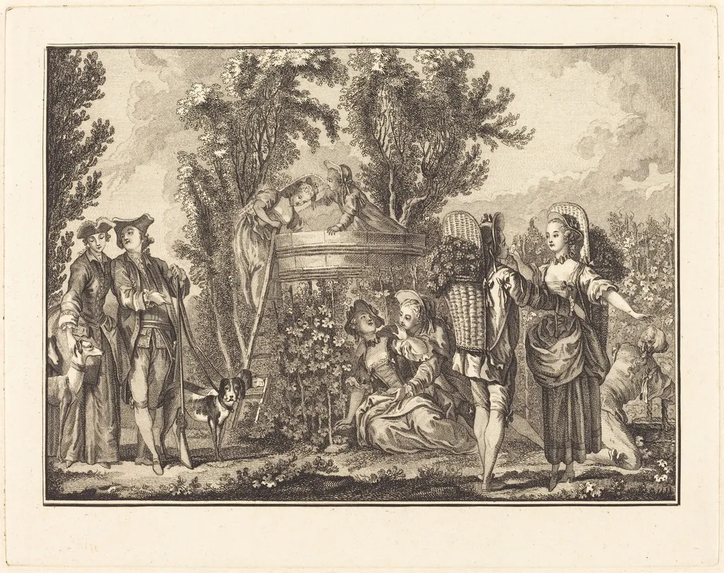 L'automne, by Joseph de Longueil, ink, 1761