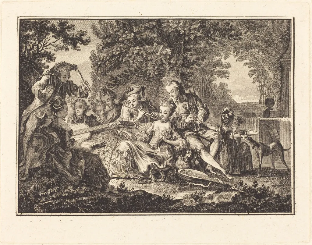 Rural Concert, by Joseph de Longueil, ink, 1761