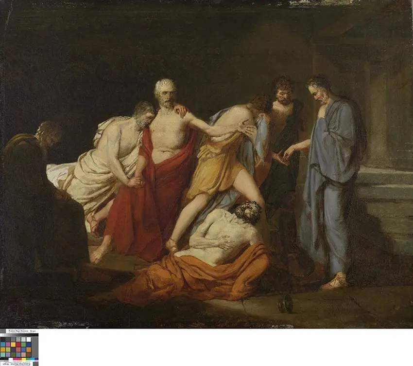 De dood van Phocio, by Joseph-Denis Odevaere